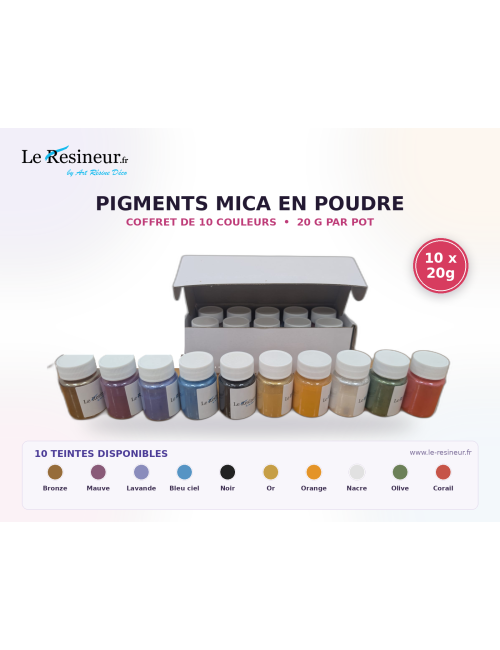 Boite de 10 pigments poudre MICA